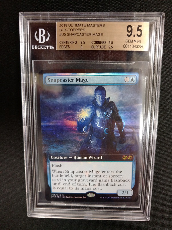 Snapcaster Mage BGS 9.5 GEM MINT Ultimate Masters BOX TOPPER MTG Magic Graded Card